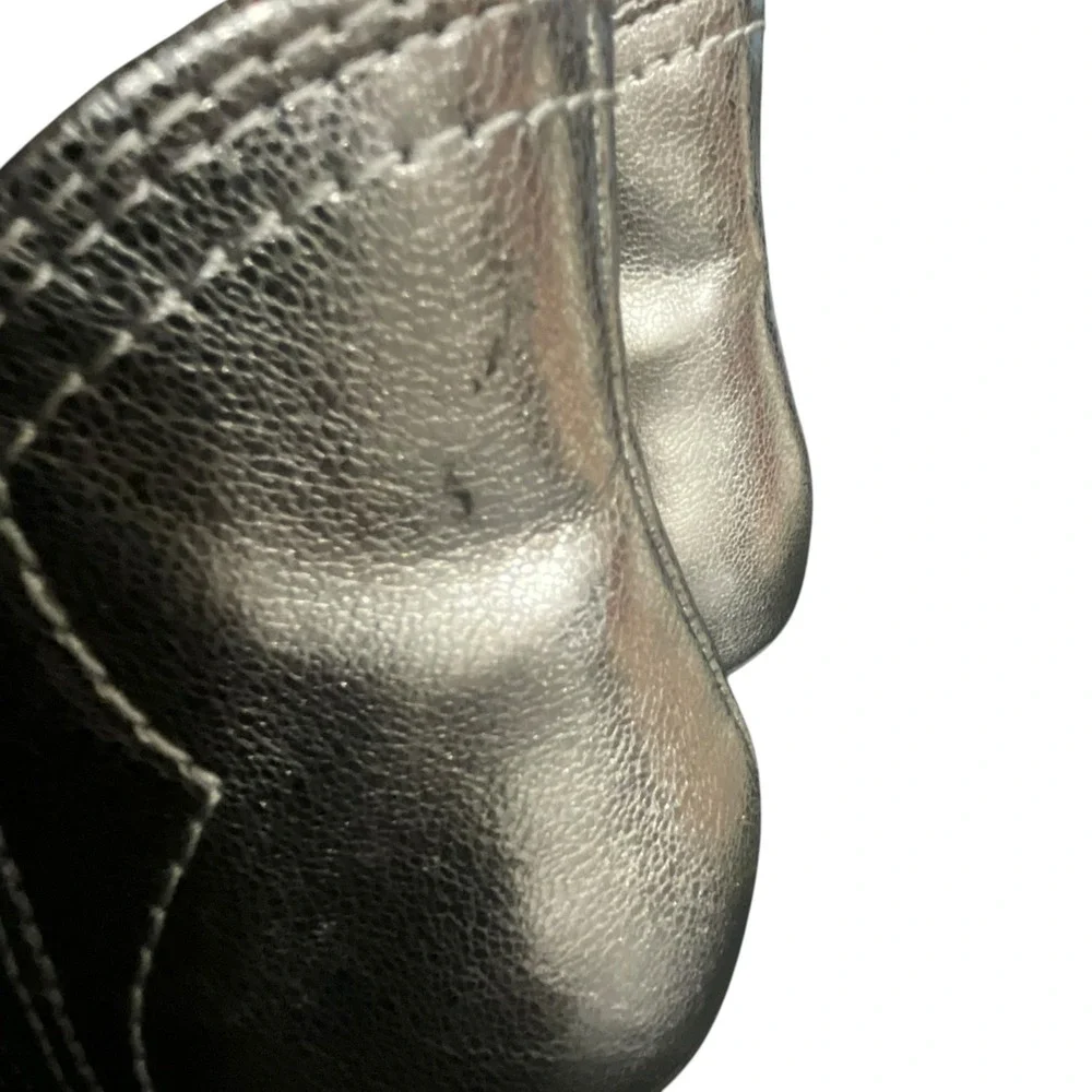 Indigo Rd Boots Women Size 8 Silver Metallic Western Ankle Booties Pointed Toe